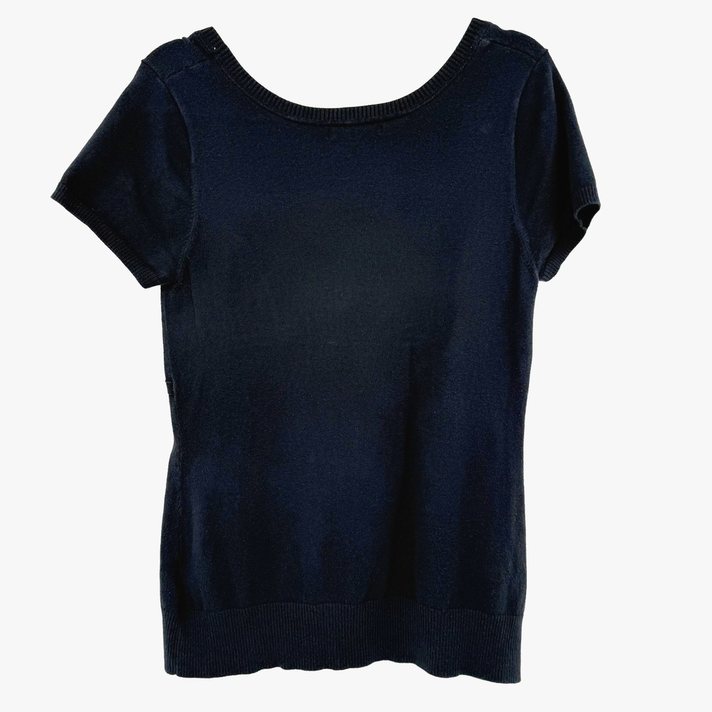 VTG Y2K Old Navy Womens Top‎ Large Black Preppy Empire Waist Milkmaid Grunge - Picture 4 of 8